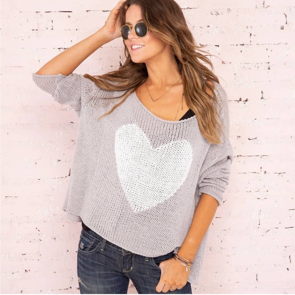 Wooden Ships by Paola Buendia Big Heart Top Sweater